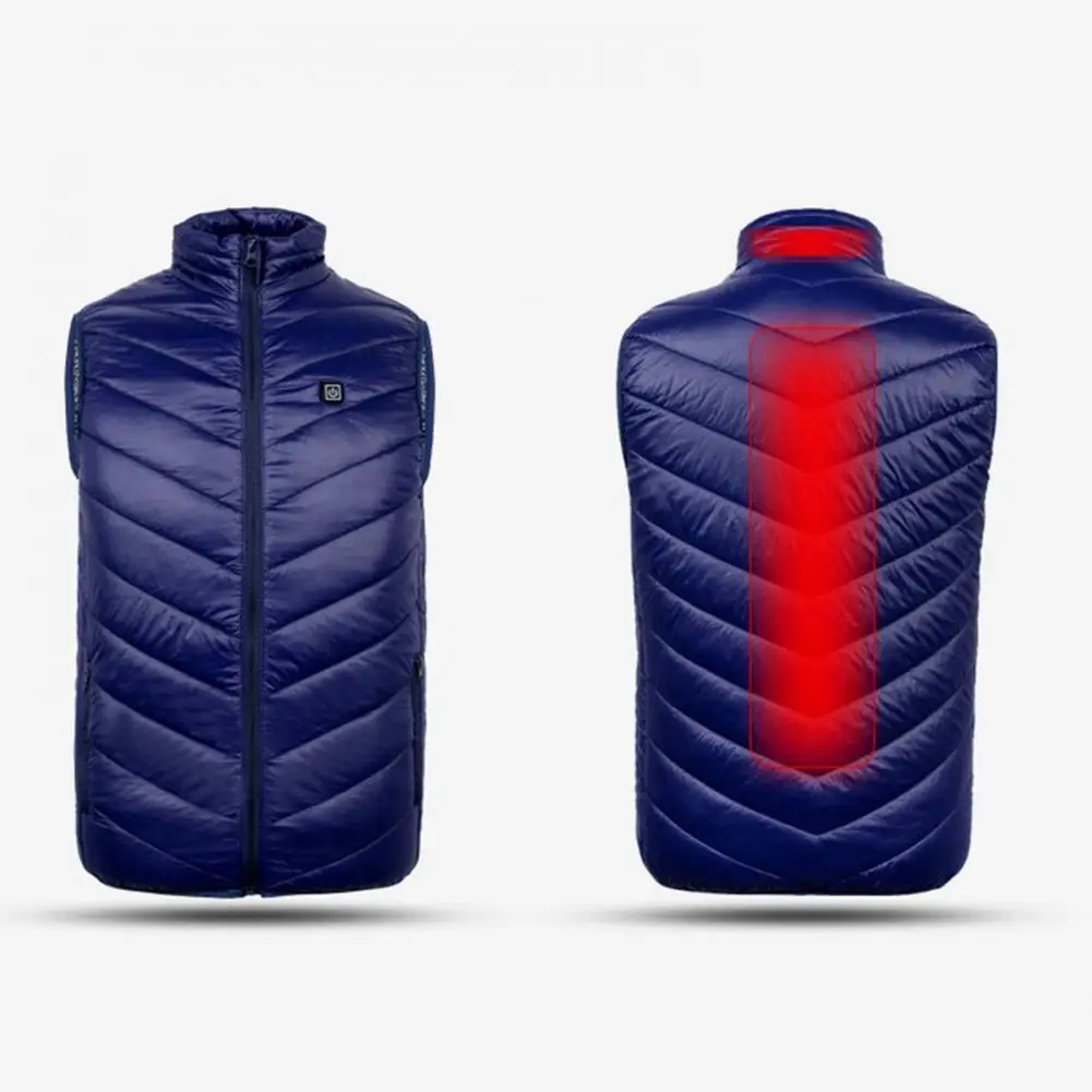 

Winter Unisex Sleeveless Zipper Smart USB Charging Heating Waistcoat Cotton Vest