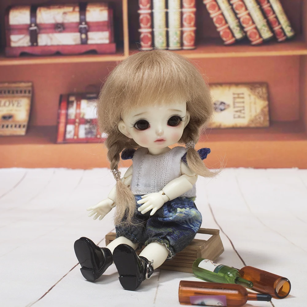 Новое поступление 2019 1/6 1/8 Bjd SD ob11 маленький кукольный парик Модный стиль
