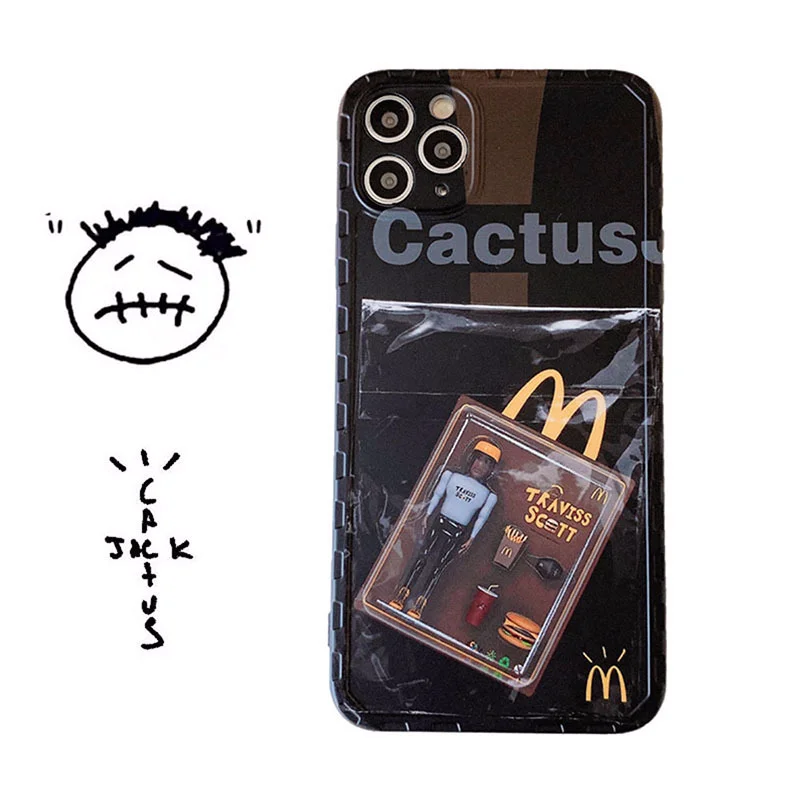 

Cactus Jack iPhone Case Travis Scott 3D silicone Camera Protector Case for iPhone 11 Pro 12 Pro Max 7 8 SE X XS XR