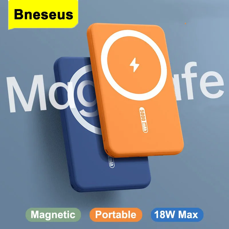 

5000mAh Magnetic Power Bank Fast Wireless Charger for iPhone 12 13 Pro Max Mobile Phone External Battery Pack Portable PowerBank