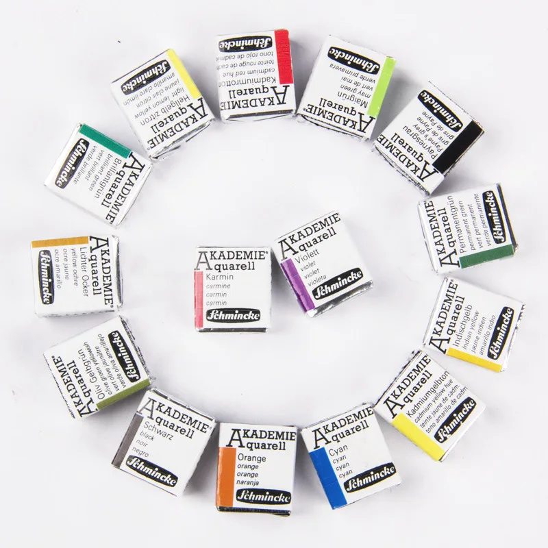 Kup Niemiecki Schmincke Solidna Akwarela Pół Patelnie Akademia Pojedynczy Kolor Wymiana Akwarela Pigmenty Dostaw Sztuki Dla Artystów