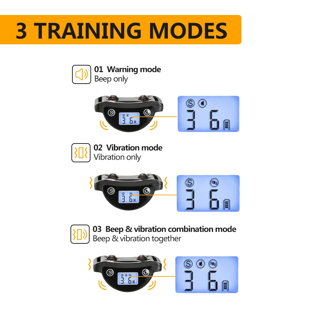 Вибрировать воротник без шока кора Перезаряжаемые ошейник гуманный с