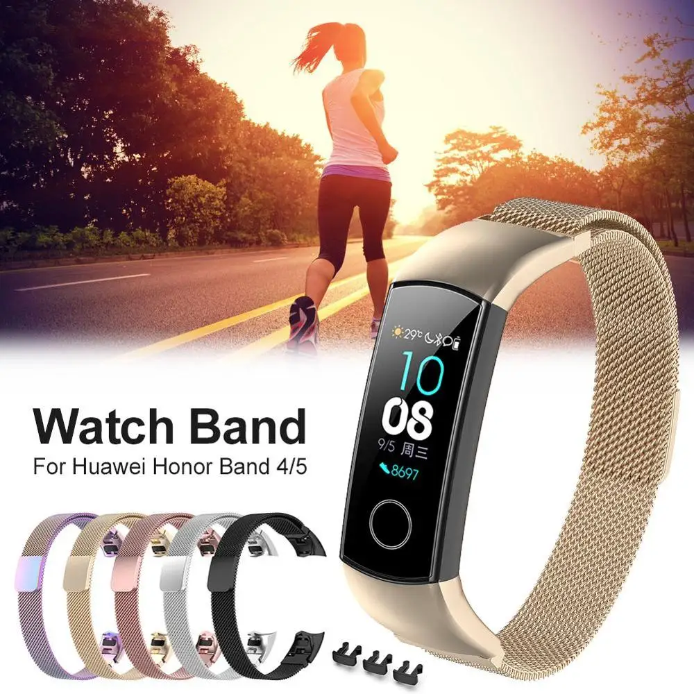 Смарт аксессуары для huawei Honor Band 4 ремешок анти потеря Замена Миланская сталь