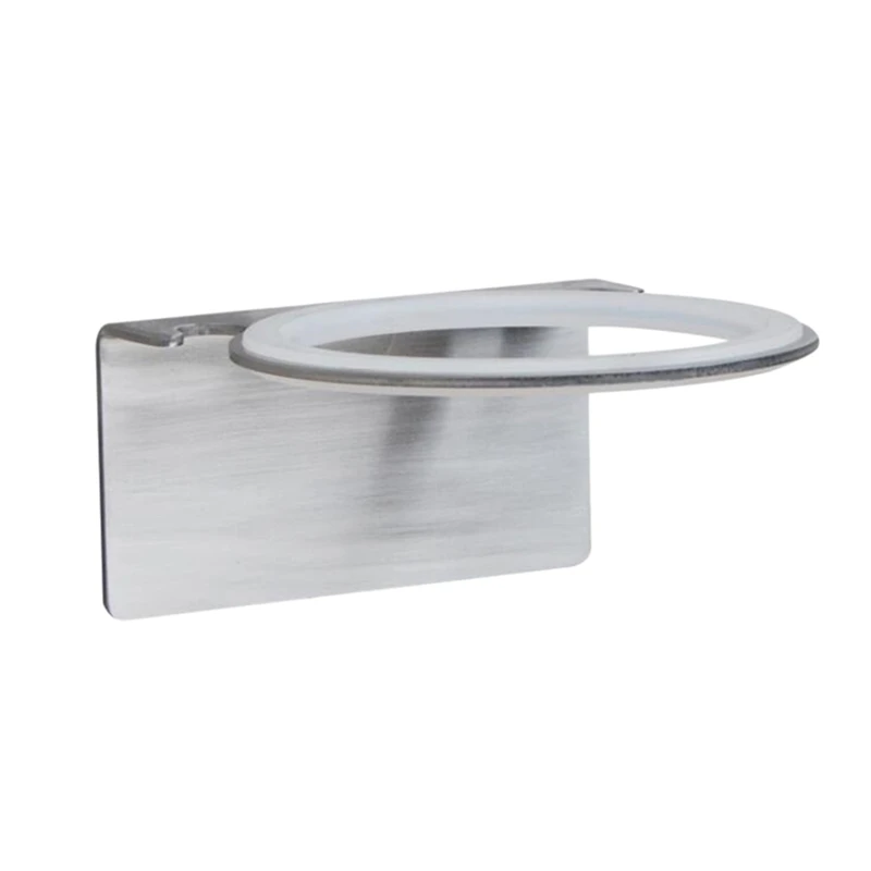 

Hair Dryer Shelf Stainless Steel Wall-Mounted Silver Bathroom Shelf Free Punch Hole Hair Dryer Shelf Bathroom Accessories