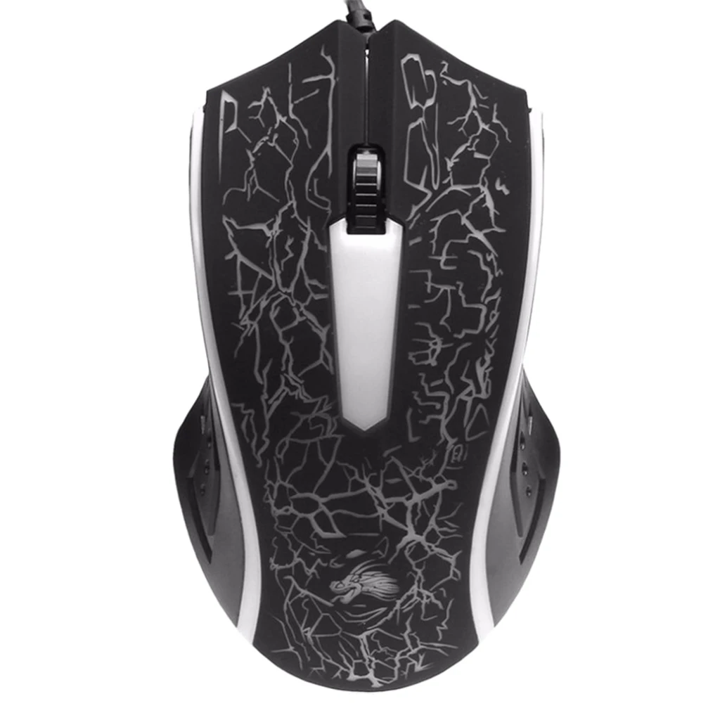 4000 DPI эргономичная RGB Проводная игровая мышь 7 светодиодный цветной дышащий