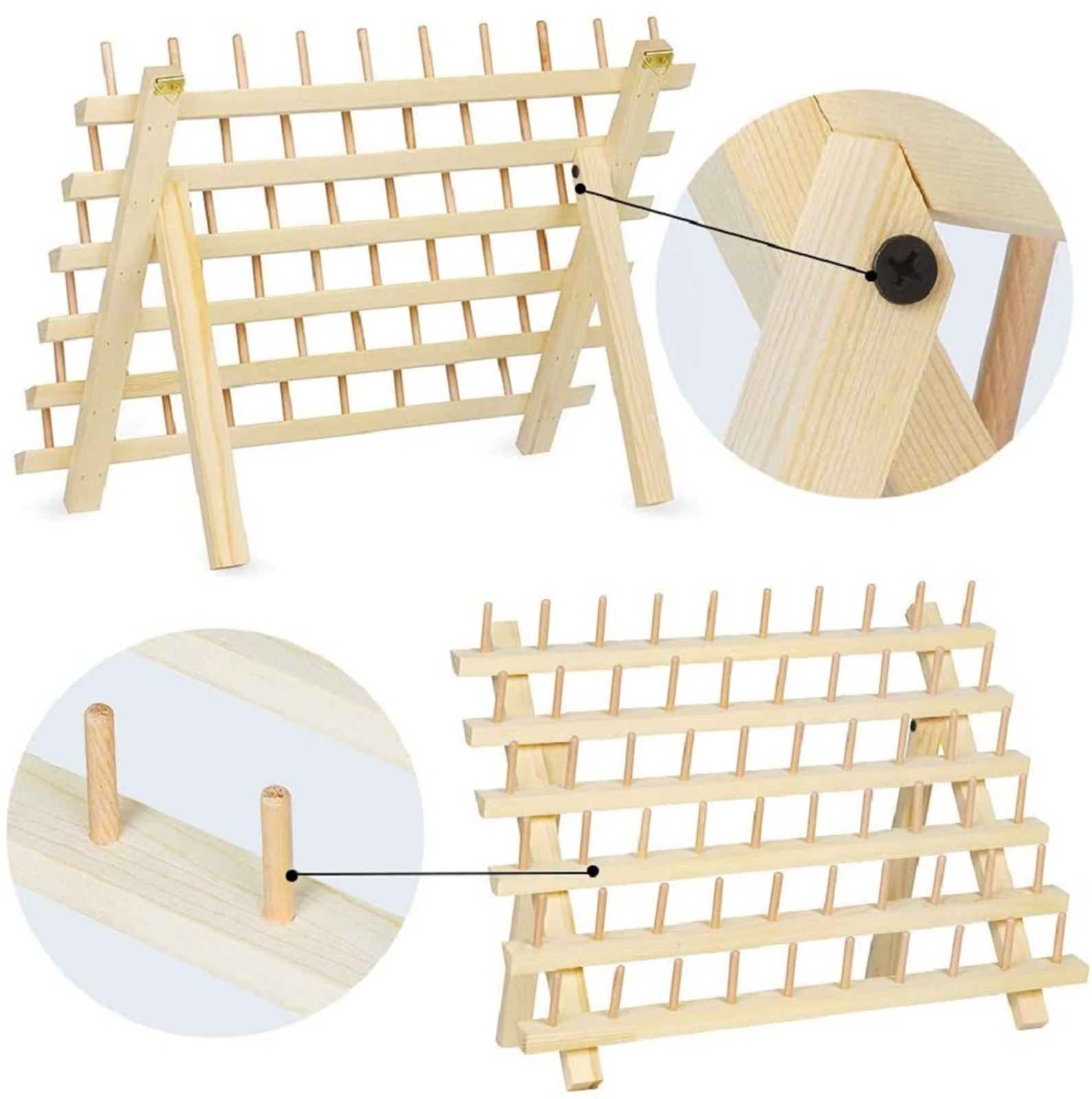 Многофункциональный твердой древесины складной держатель троса швейная катушка