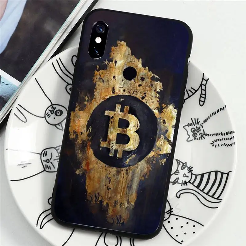 

I Love Accept Bitcoin pattern luxury Phone Case coque For Xiaomi Redmi note 7 8 9 t k30 max3 9 s 10 pro lite