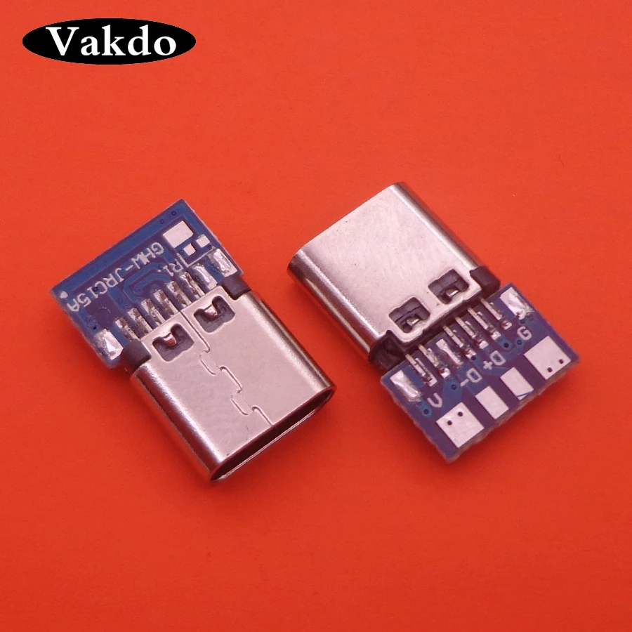 20 шт. USB 3 1 Тип C разъем 14 Pin гнездо сосуд через отверстия PCB 180 вертикальный щит