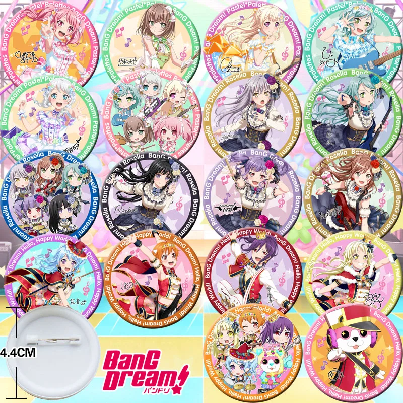 1Set Anime BanG Dream! Asahi Rokka Yukina Mitake Ran Cosplay Bedge Collect Backpack Bags Badge Button Brooch Pin Souvenir Giftr - купить по