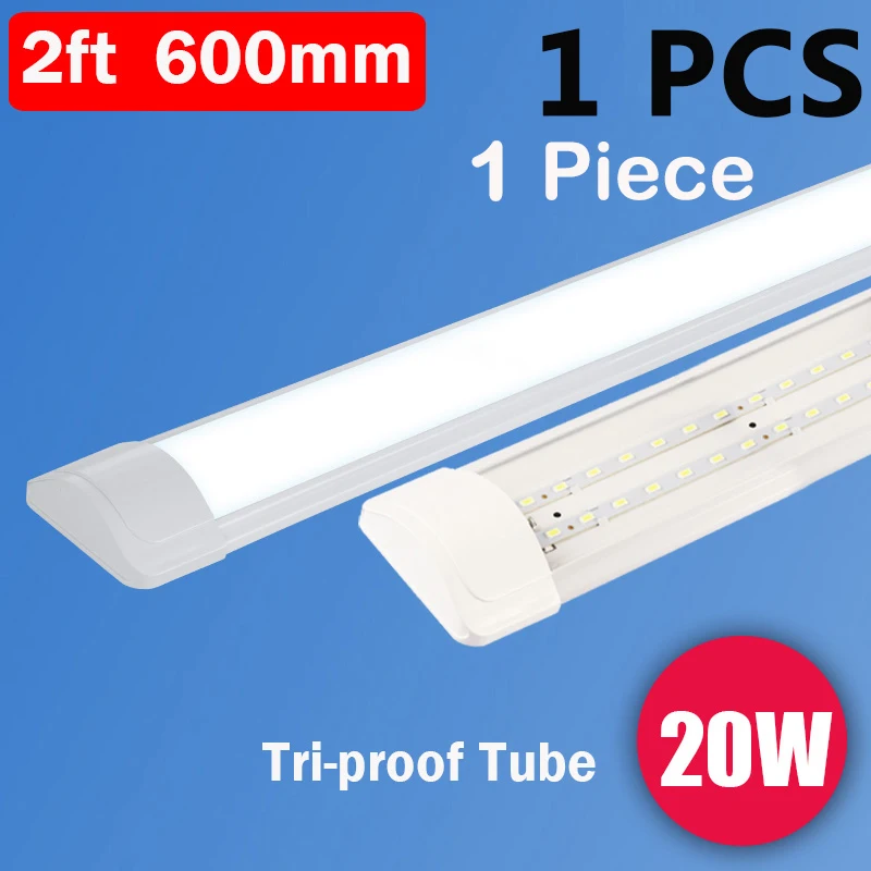 2ft 600mm 20W 1pcs 120 см светодиодный светильник лампа T5 труба 220 в 60 см 2 фута 4 фута 1200 мм T8 настенная лампа 20 Вт 40 Вт 60 Вт теплый белый холодный белый Трехконтактный светильник - Испускаемый цвет: 2ft 600mm 20W 1pcs