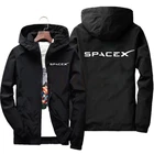 Новинка 2021, мужские толстовки с логотипом SpaceX Space X, повседневные защитные гоночные костюмы с принтом, спортивные куртки на молнии, пальто