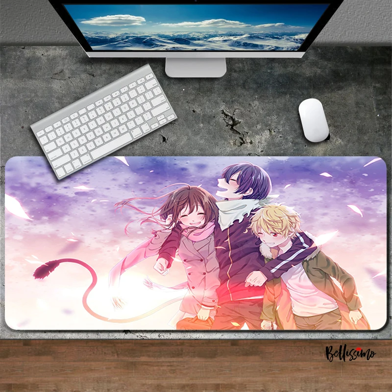 

Gamer Desk Pad for Mouse and Keyboard Mousepad Gaming Carpet Anime Mouse Pad 900 400 Table Pads Mausepad Deskmat Yato Noragami