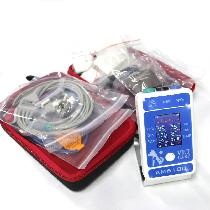 

BERRY Bluetooth Handheld Veterinary AM6100 vet monitor NIBP Blood Pressure Monitor 6 Vital Signals