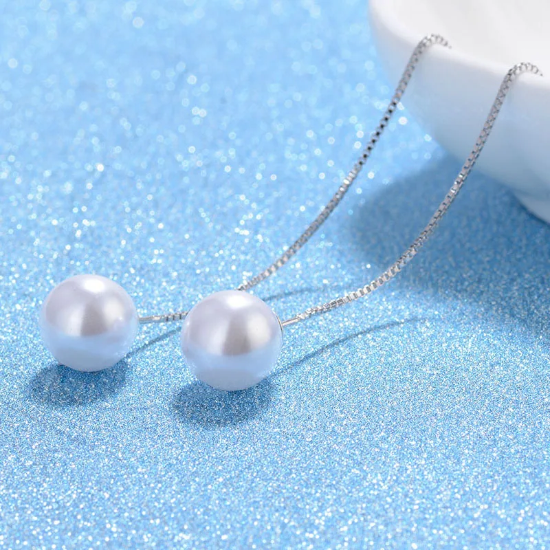 

Korean Style Tassel Earings Female Ear Line Long Drop Earrrings Zircon Pearl Earrings Valentine's Day Gift