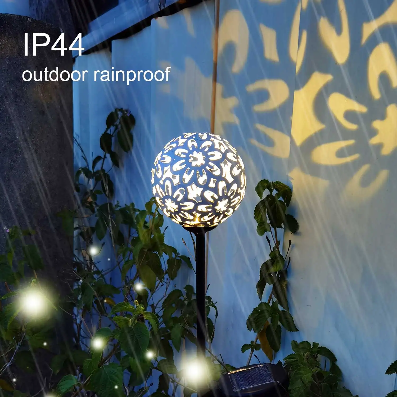 

Открытый Солнечный садовый светильник IP44 Солнечный полый круглый шар вставляется Солнечная лампа Патио сад декоративный теплый белый свет...