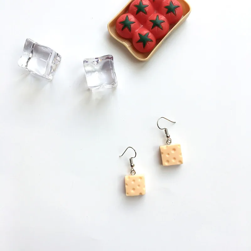 Оптовая продажа Новые серьги бабочки забавные в виде продуктов питания для