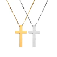 fashion female cross pendants goldsilver color stainless steel choker cross necklace for women jewelry collier femme 2020