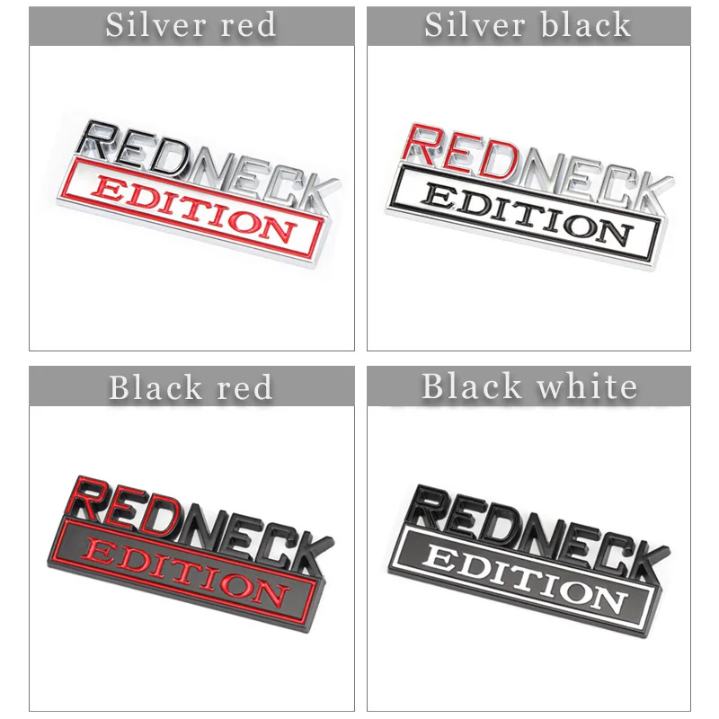 Автомобильный значок REDNECK EDITION наклейка с логотипом задняя сторона на переднюю