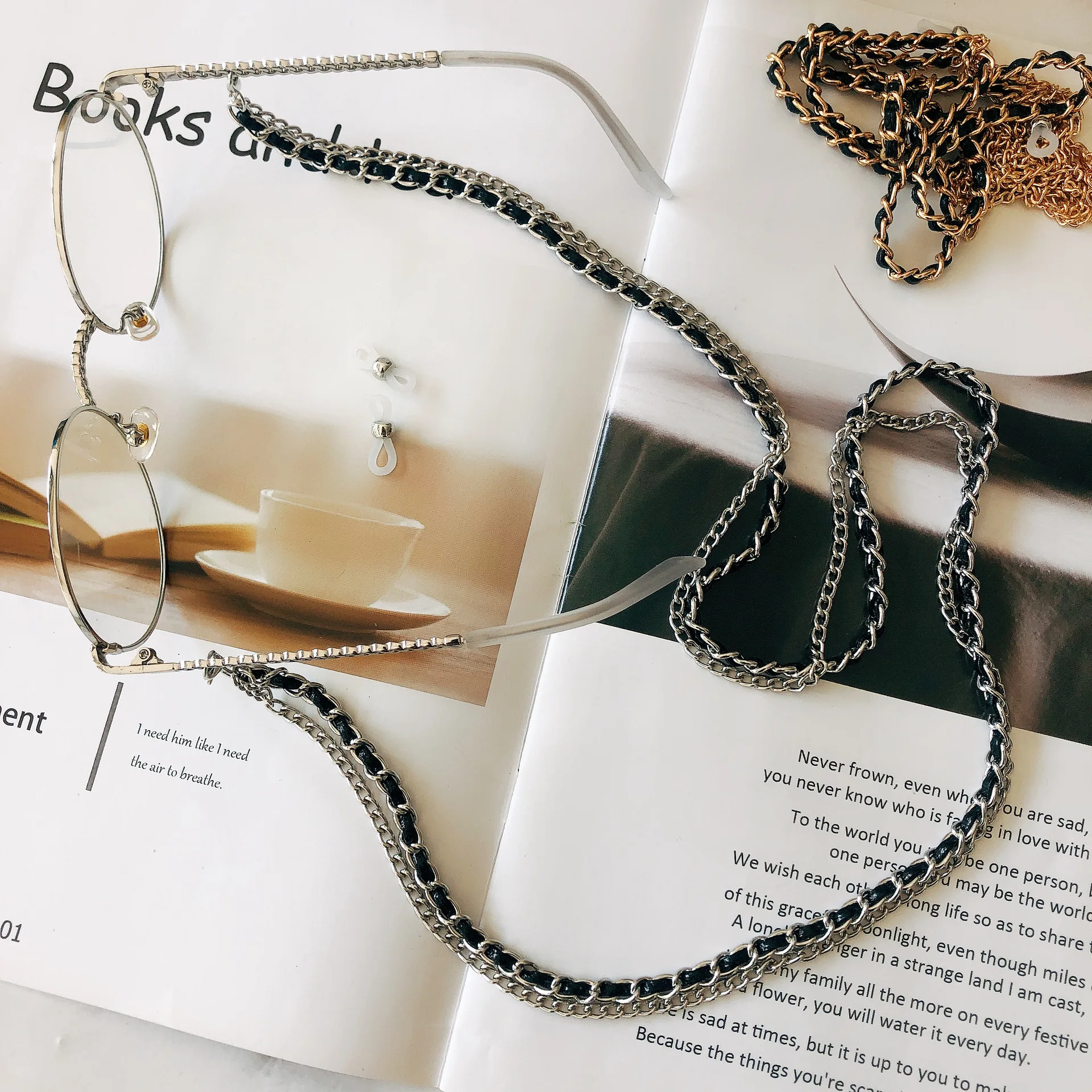 2020 Vintage Double Layers Fashion Women face mask chain lanyard Holder sunglasses glasses accessories | Аксессуары для одежды