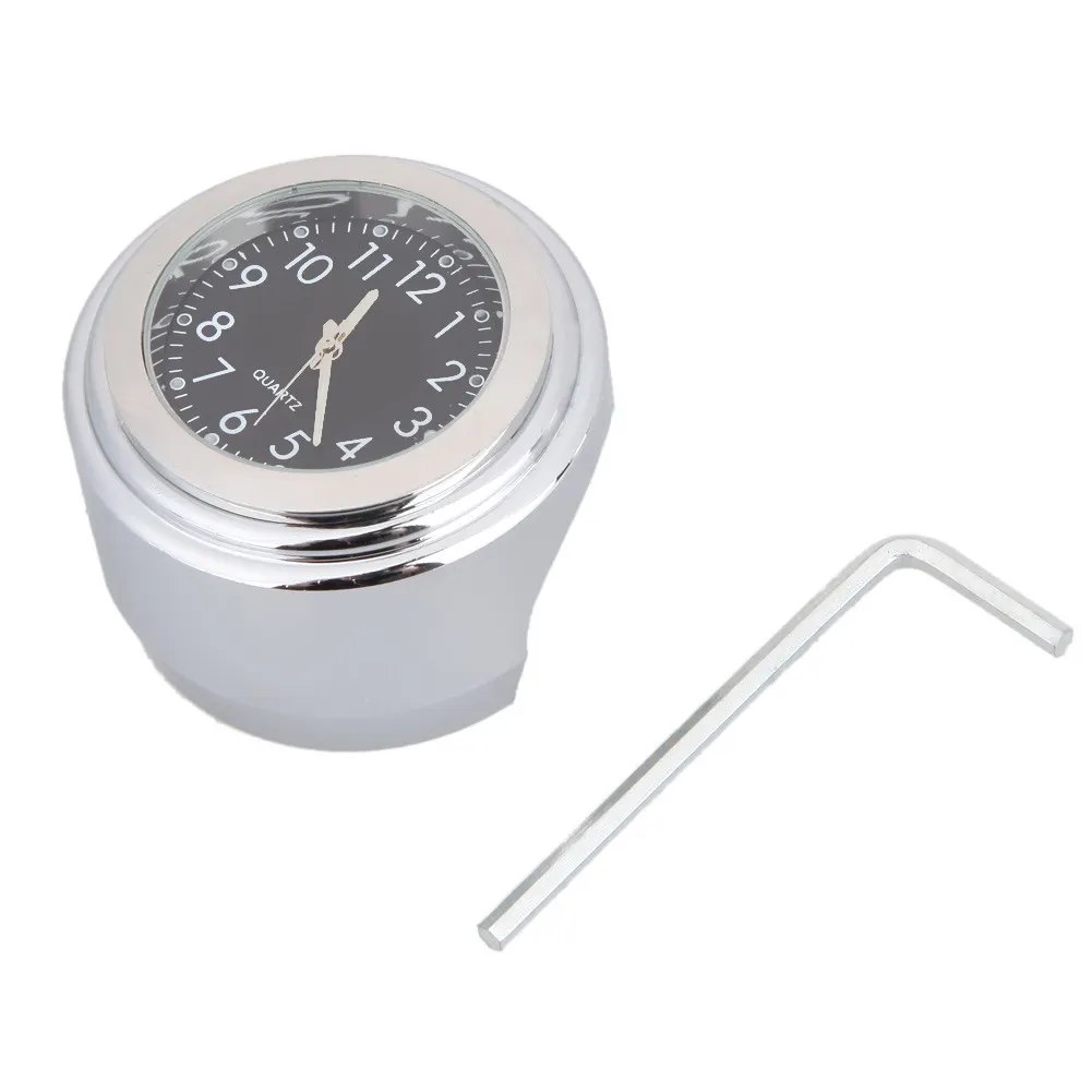 

Motorcycle Bike Handlebar clock Watch Quartz-Waterproof Clock Mount Black Dial Clock Temp Universal Moto Accessories