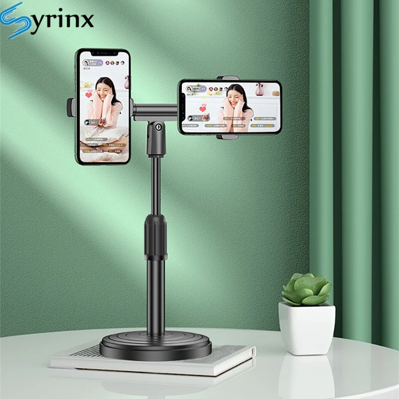 multi functional adjustable mobile phone stand for live broadcast desk table clip bracket table mount cell phone support holder free global shipping