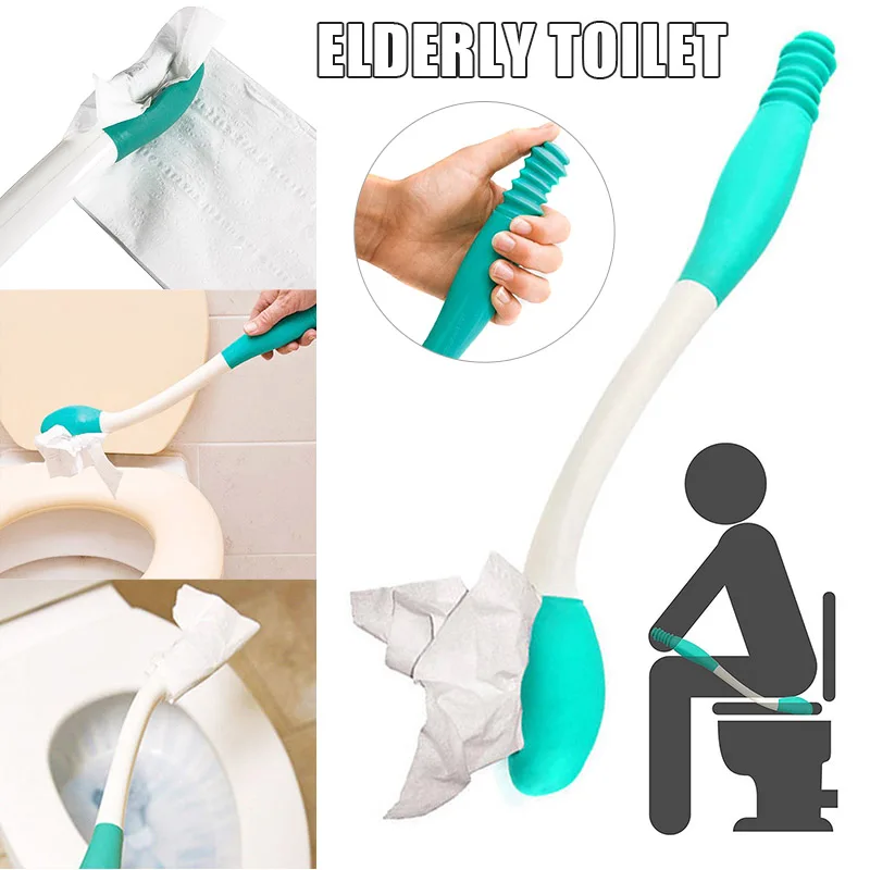 

Toilet Self Wipe Aids Long Reach Wiper Tissue Grip Helper Paper Holder for Elder JY