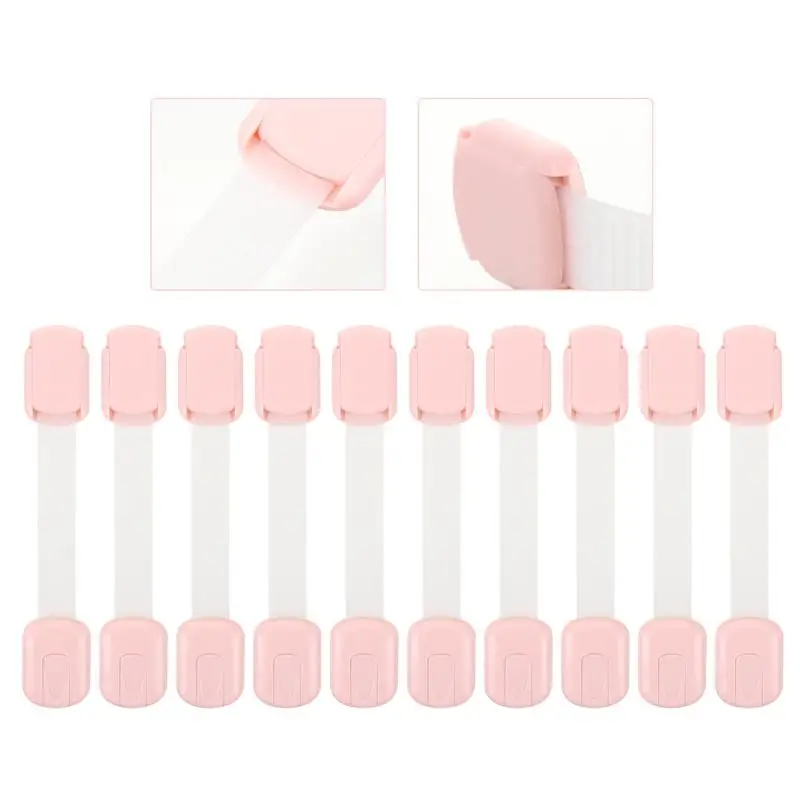 

10pcs Baby Proofing Cabinet Lock Adjustable Strap Latches for Drawer Fridge