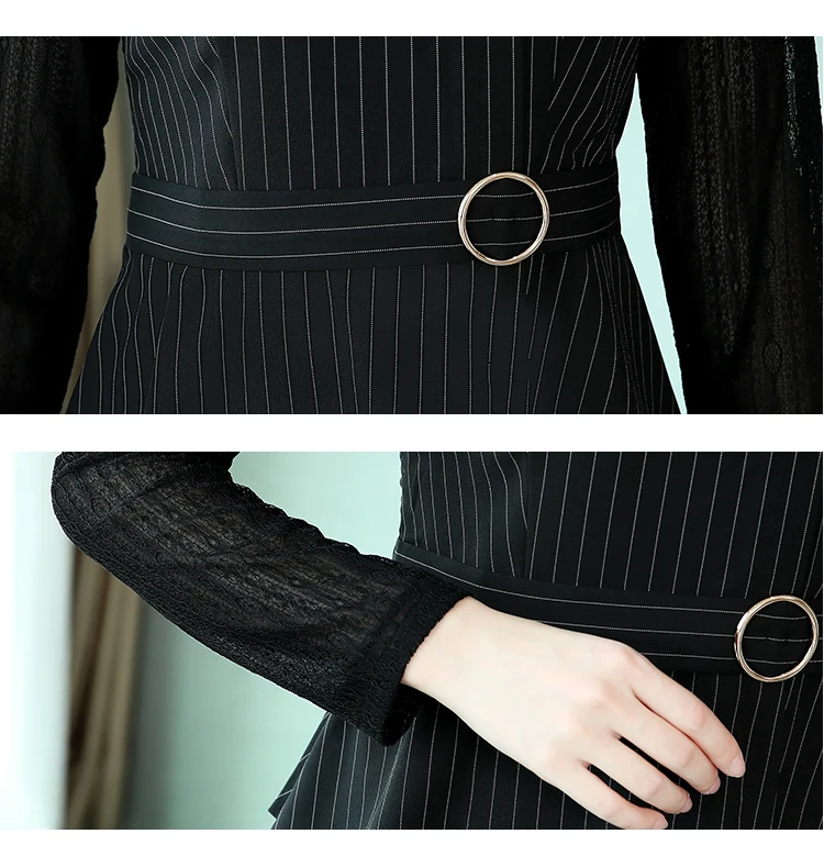 

Striped Two Piece Set Top And Pants Office Lady Luxury 2 Piece Office Set Women Woman Suit Ensemble Femme Survetement