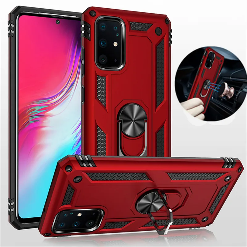 Для Samsung Galaxy S20 плюс S21 Ультра чехол Роскошный броня магнитными Кольцо