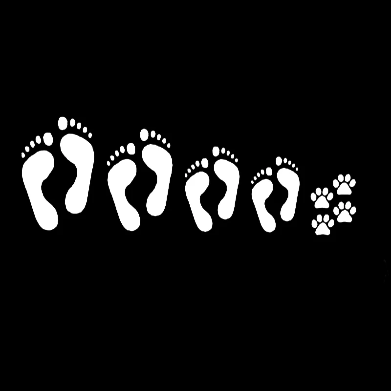 

16*5.7cm Footprint Family Decal Sticker Custom Sticker Funny Car Window Bumper Novelty JDM Drift Vinyl Decal Sticker