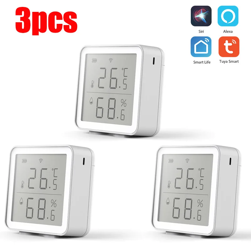 

Smart Life APP WIFI Temperature And Humidity Sensor Indoor Hygrometer Thermometer Detector Support For Alexa Google Home