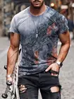 Мужская Летняя уличная ретро-одежда, мужская повседневная одежда, мужская футболка с 3D-принтом, свободная футболка, бестселлер, футболка классная