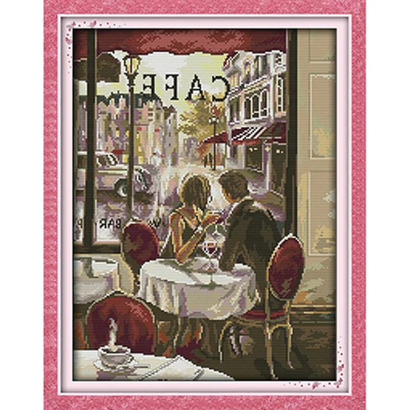 Набор для вышивания крестиком 11CT14CT пар поцелуй и обнимания рукоделие с печатным