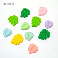 10pcslot colorful leaf slime additives charms supplies cute resin diy decor for fluffy clear crunchy slime resin