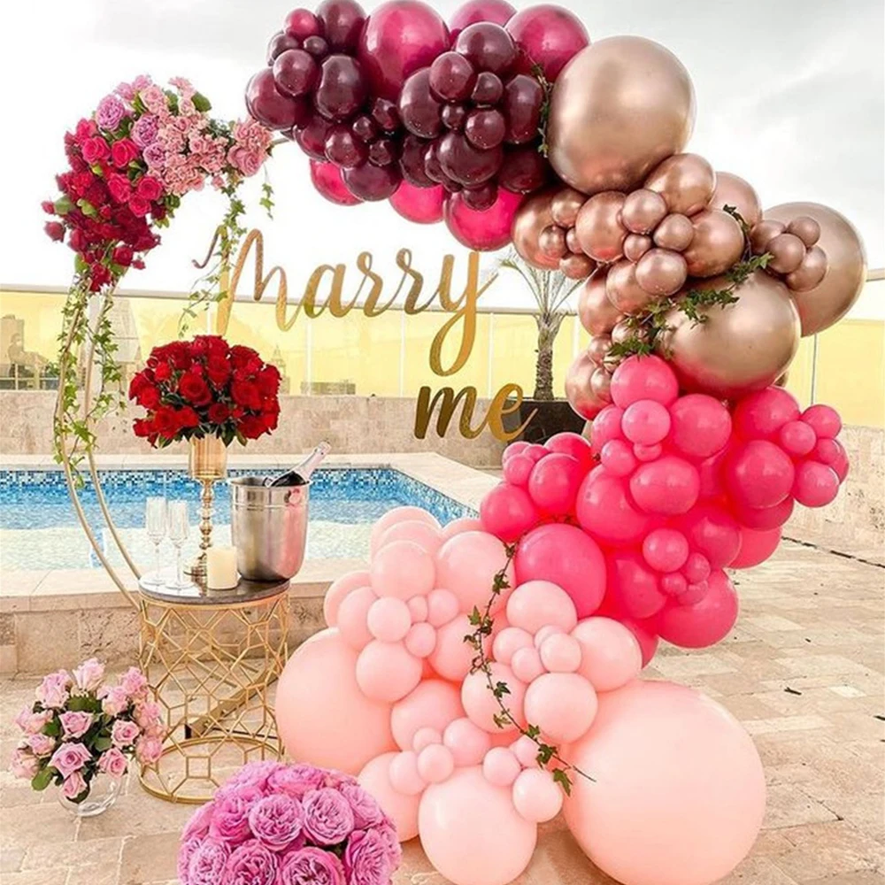 

149 шт бордовые красные воздушные шары-гирлянды День Святого Валентина Шар АРКА годовщина помолвка Свадебные украшения товары для невесты