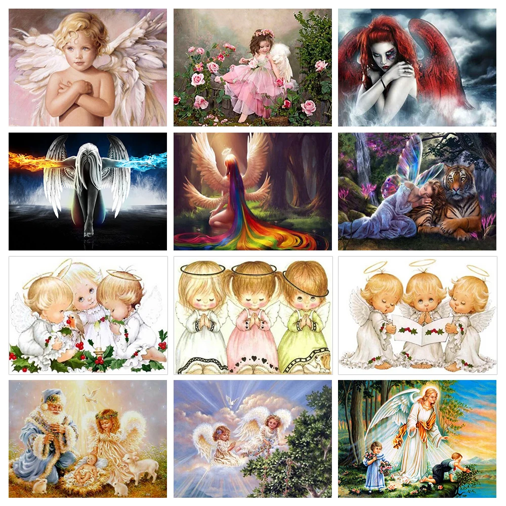 

Алмазная живопись для рукоделия, цветок, Ангел, девушка, вышивка крестиком 5D, алмазная вышивка «сделай сам», домашнее украшение, картина