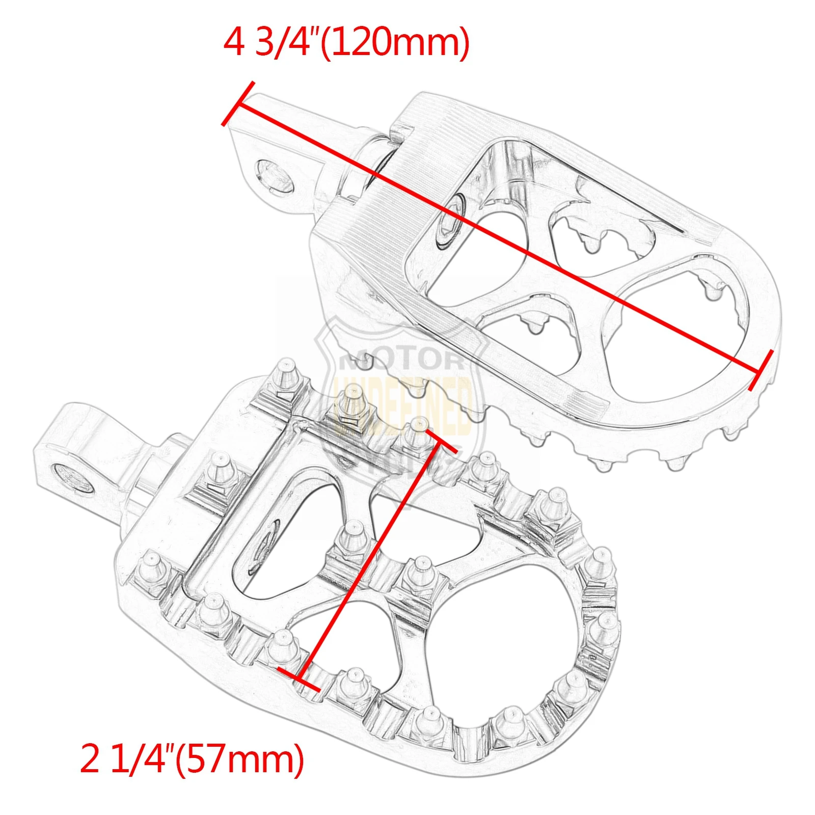 MX Foot Pegs Motorcycle Wide Fat Footpegs Bobber 360 Roating Footrests For Harley Dyna Fatboy Sportster Iron 883 Street Bob