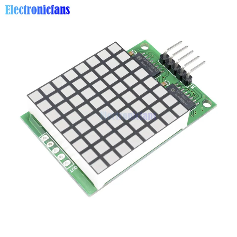 8x8 Square Matrix Red LED Display Dot Module 74HC595 Dr