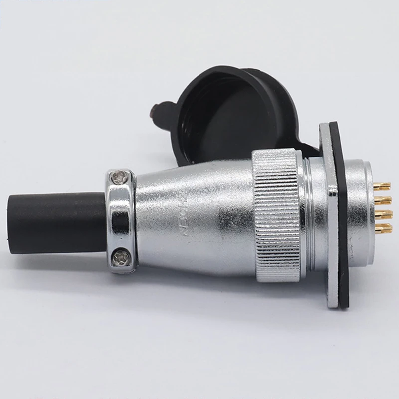 

10Set/lot 20Pin Round Aviation Plug Connector WS/TP28 Square Flange Socket Male Female Socket Cable Wire Panel Connection
