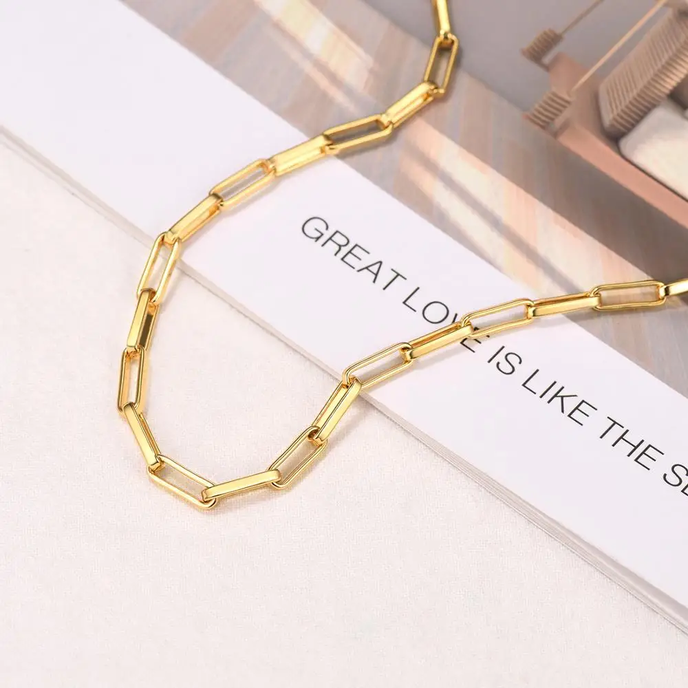 

U7 Women Girls Minimalist Chain Choker Necklace Gold Dainty Chain Necklace for Women Girls Mother's Day Gift 14"+2" N1129