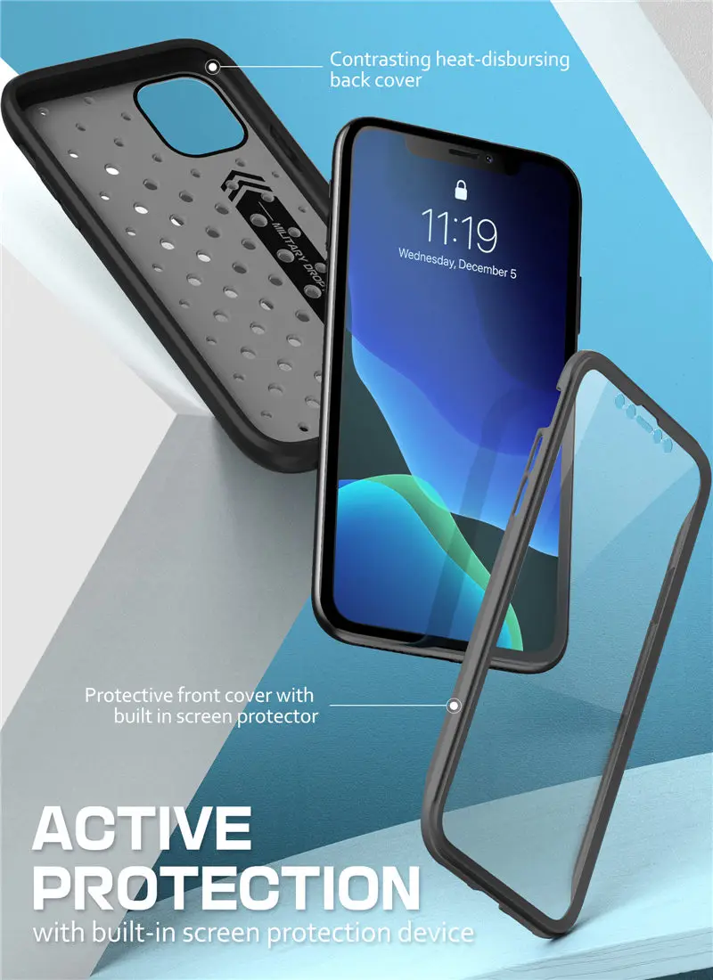 Чехол для iPhone 11 6,"() SUP чехол UB Sport Premium Hybrid Liquid Silicone Rubber+ чехол из поликарбоната со встроенной защитной пленкой