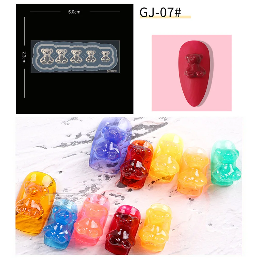 Силиконовая форма для дизайна ногтей своими руками 3D шаблон УФ гель декорации