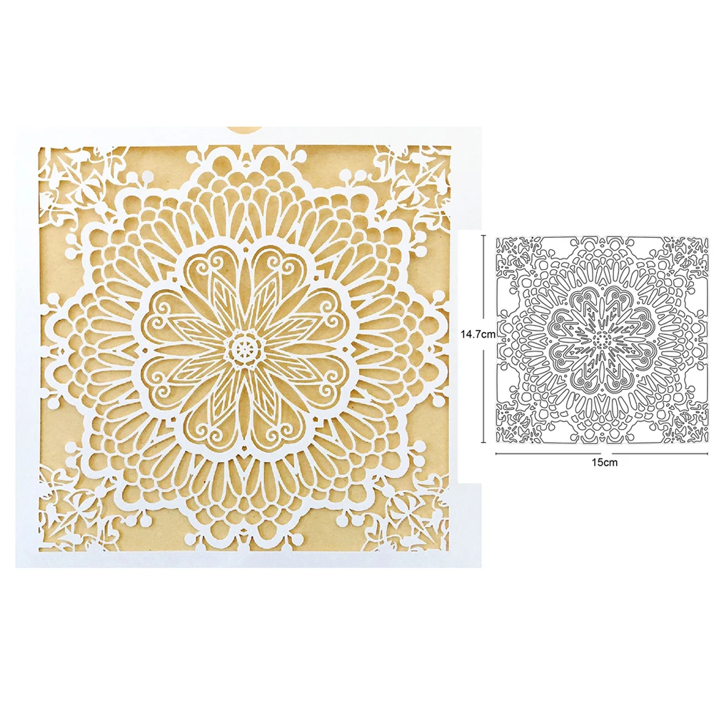 

Etched Pierced Frame Metal Cutting Dies Stencil for DIY Scrapbooking Album Embossing Paper Cards Decorative Crafts Die Cuts