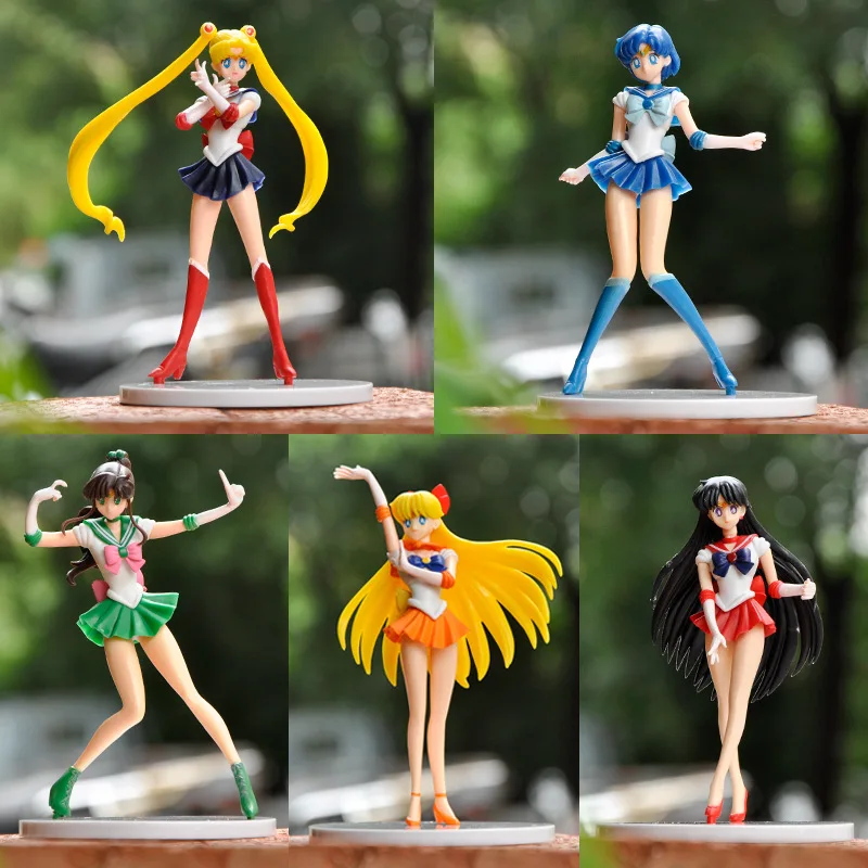 Аниме игра симпатичный Солдат Сейлор мунцукино Usagi Mizuno Ami Hino Ray Kino Makoto фигурки