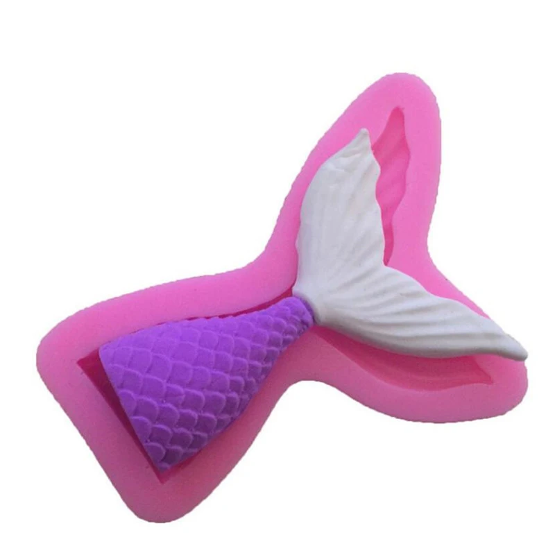 1 pcs Silicone Mold Mermaid Tail Conch patten Gum Paste Chocolate Fondant Cake Molds Candy Molds party Cupcake Decorating Tools images - 6