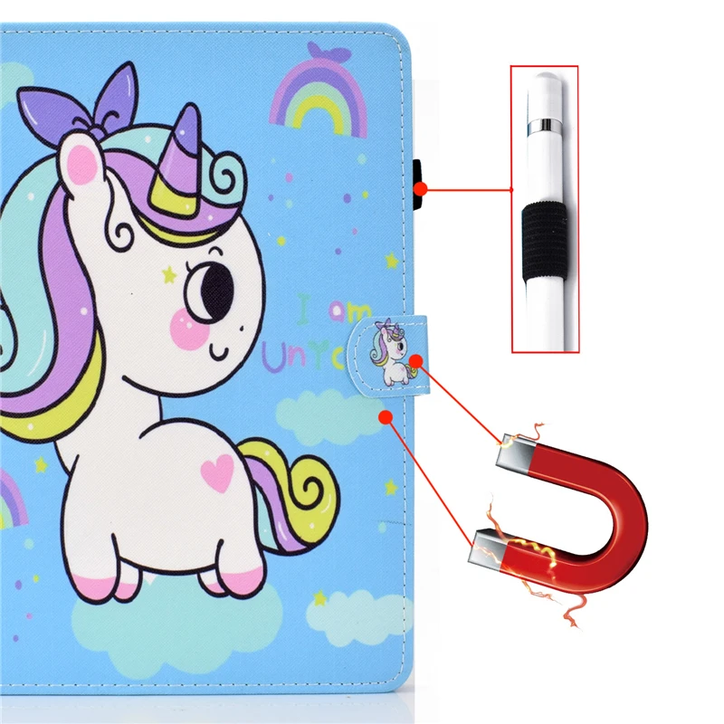 

Cover For Huawei Matepad 10.4 inch BAH3-W09 BAH3-AL00 Cartoon Unicorn Leather Case For Huawei MatePad 10.4 Tablet Cover Cases