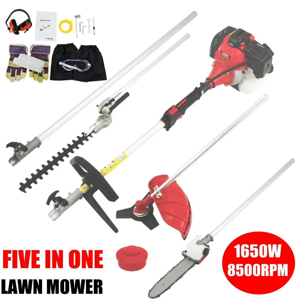 

Multi-function Lawn Mower Electric irrigation Trimmer Machine High Branch Saw Weeder High Branch Shear Four Replacement 5 in 1