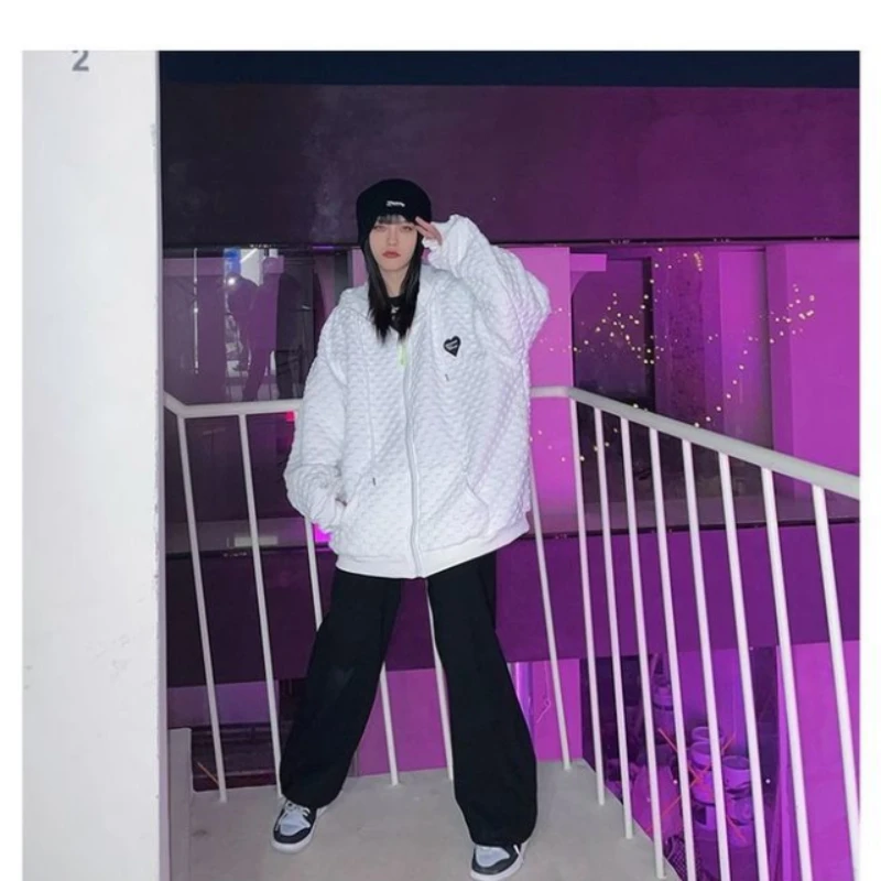 

SpringandfallHarajukustylewhiteHoodedSweateroversizecoatmenandwomenstudentAll-порошковое пальто