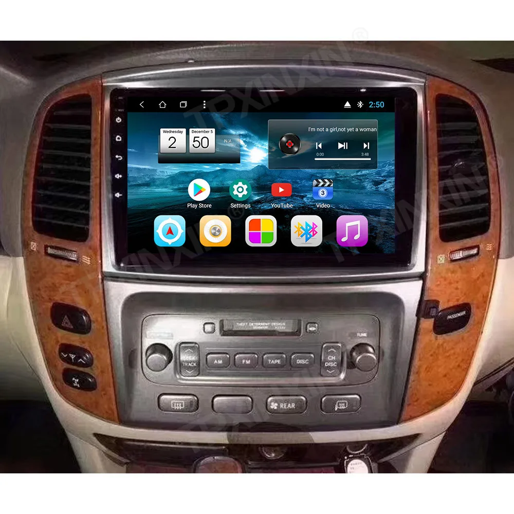 구매 무선 카플레이 안드로이드 10 6 + 128G 도요타 랜드 크루저 2003-2007 자동차 멀티미디어 플레이어 GPS 네비게이션 테이프 레코더 DSP IPS