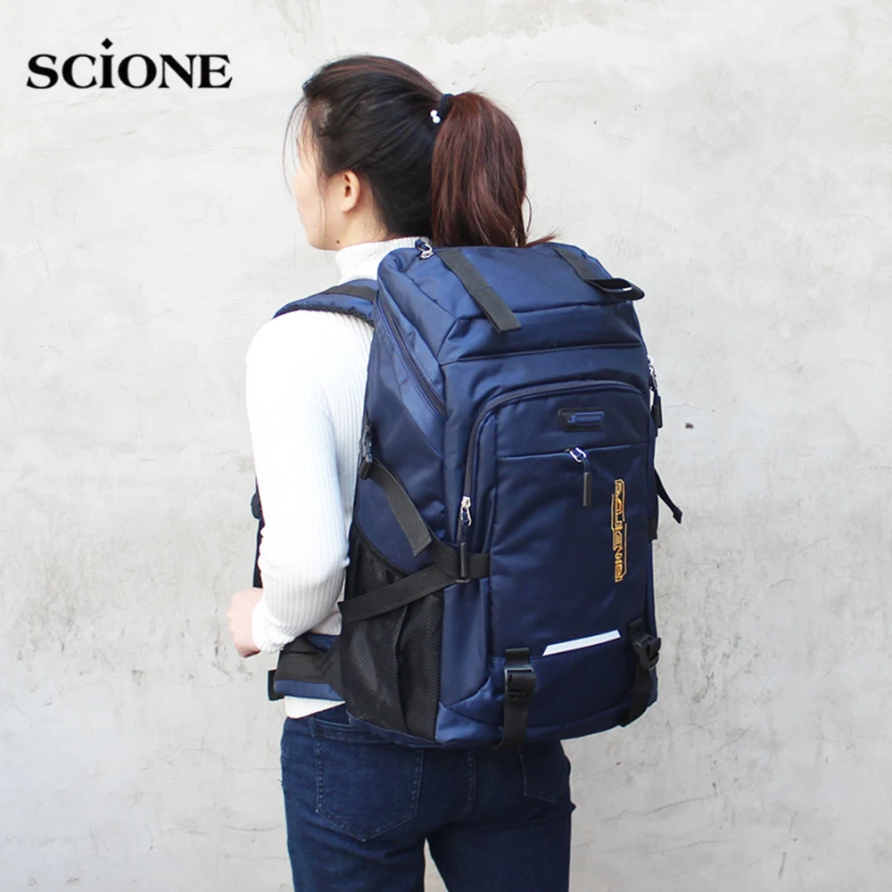 

50L Outdoor Camping Backpack Hiking Bag Men Travel Bags Sports Tactical Rucksack Waterproof Climbing Mountaineering Bags XA935WA